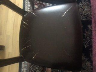 Before: This is one of my 8 chairs when I brought them to Chris. All 8 chairs looked like this or worse