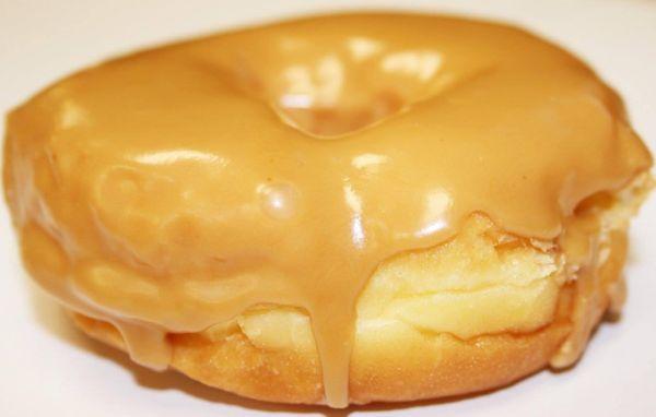 Maple iced donut