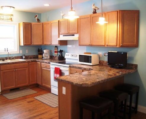 Spacious kitchen in Unit M.