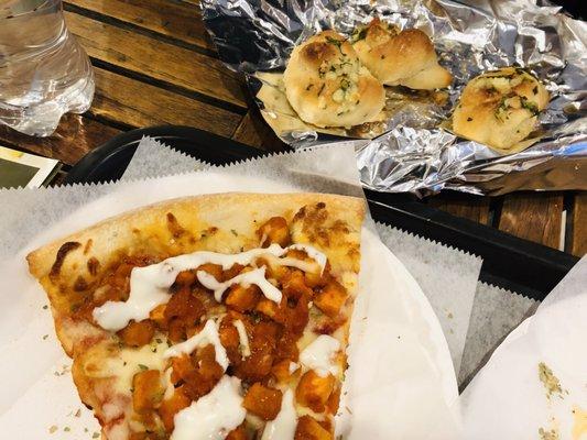 Pizza and Garlic Bread