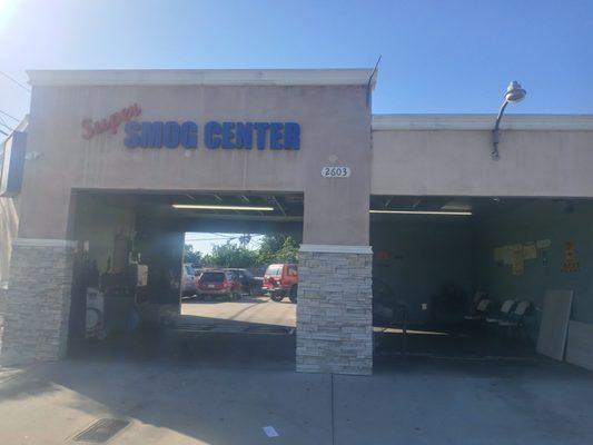 This is Super smog center in el monte ca we are one block south of garvey every body are well como and thank you