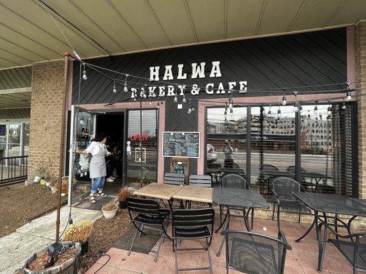 Exterior and patio on Main Street