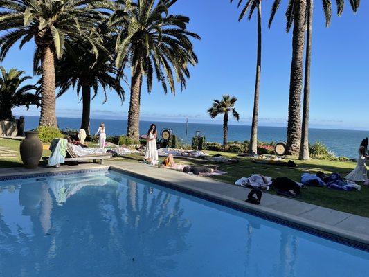 Sound Bath in malibu overlooking the ocean