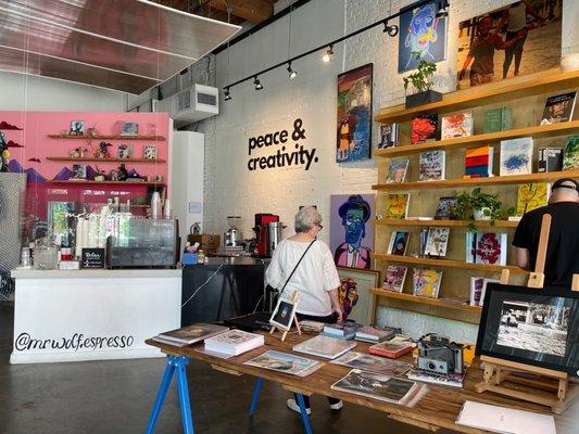 Coffee bar and books