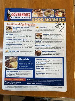 Breakfast menu page 2