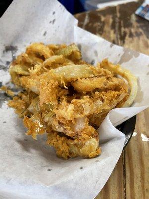 Mmm...best hand dipped fried onion rings ...