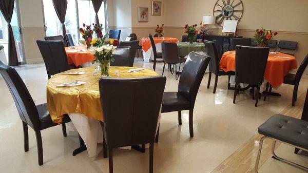 Thanksgiving dinner for residents and family. :)