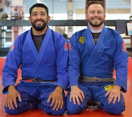 Instructors Jesse Garcia (left): Black Belt Brandyn Healer (Right): Brown Belt