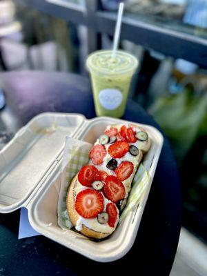 Ricotta Toast and Matcha