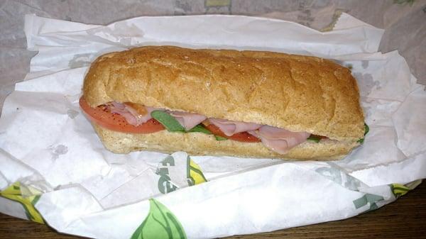 Ham sub on wheat