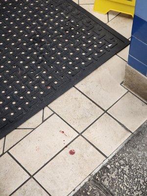 Blood in mens restroom