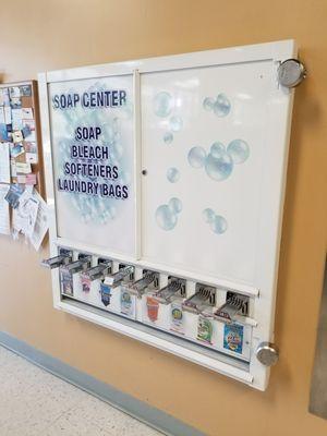 Soap, detergent, softener, etc. vending machine