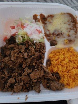 Plato de asada  $18