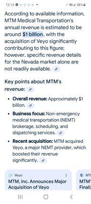 Billion Dollars a year by a Privately owned MTM company, full of money hungry BROKERS, committing insurance fraud, VIOLATING ADA.