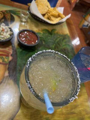 Cadillac margarita, chips & salsa