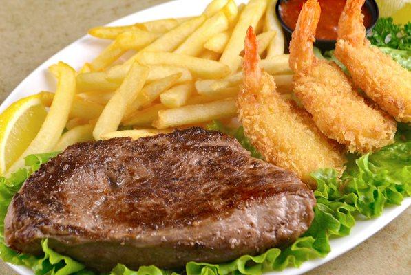 Sirloin Steak & Fantail Shrimp