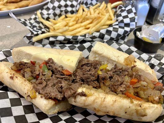 Philly Steak with a side of fries