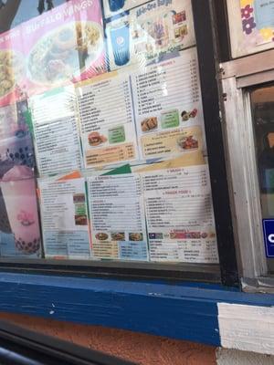 This is the drive thru pick up window...a whole additional menu, after you've already ordered