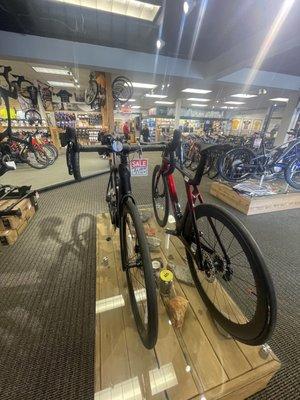 Nice road bike on display