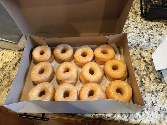 Dozen glazed donuts