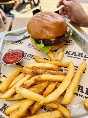 Karbach burger & fries