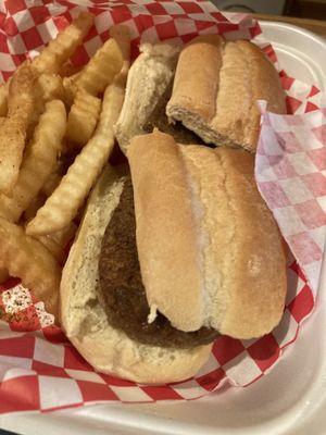 Steak Hoagie plain w fries