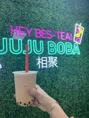 Thai tea size SM with classic boba