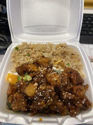 Sesame Chicken w/ Fried Rice