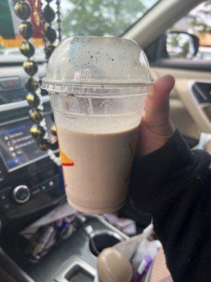 Carl's Jr. you fucking with me right . all they offered was to add milk. A HALF EMPTY SHAKE