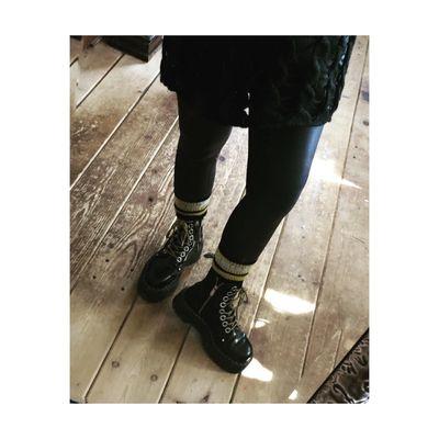 Dr Martens Jadon Max boots paired with doc socks