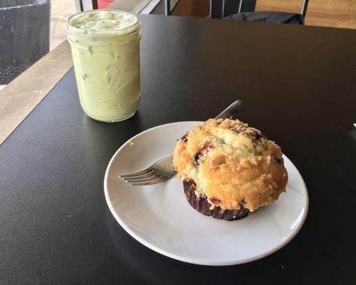 Blueberry Muffin, Pistachio Latte