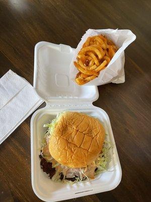 The OG Burger & Curly Fries