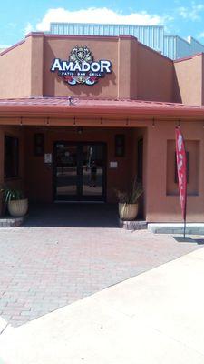 Entry to the Amador Patio Bar Grill in downtown Las Cruces. In the downtown entertainment area.