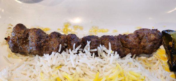 Ground & spiced koobideh meat and rice.