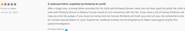 after finding other reviews it was clear Kimberly was for money not family