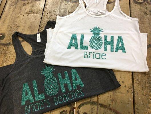 Aloha Beaches Bachelorette Tanks