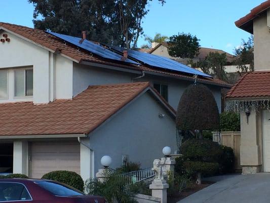 REC 275 watt modules on Metal Tile roofing Rancho Bernardo