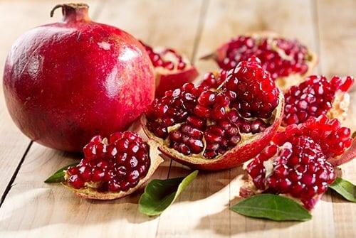 Pomegranates have up to three times the antioxidants of red wine and green tea - and the juice has been shown to reduce artery