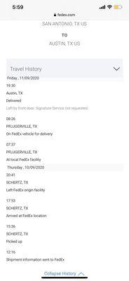 Another package successfully delivered just 10 mins before claims that my other package couldn't be delivered because I was unavailable.