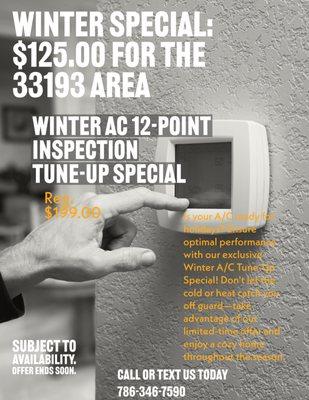 Winter Tune-up Special for the 33193 area