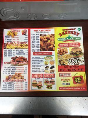 Anything u need from fresh fried chicken too chicken over rice too gyros too burgers n sandwich. Under one Roof.