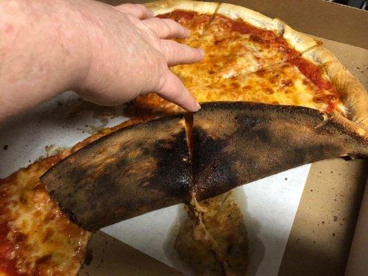 Burnt pizza