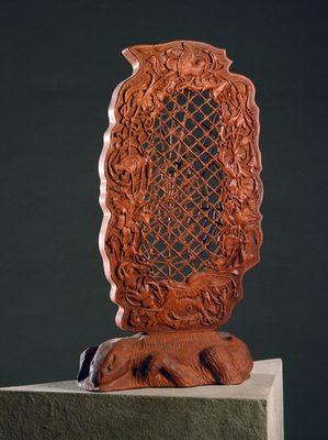 Custom Carving "Spider Web" - front - Mahogany