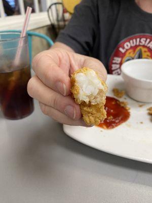 Extremely clean fried shrimp