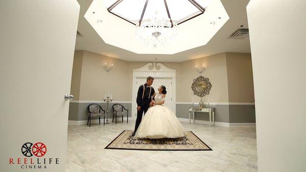 Bride and Groom in foyer