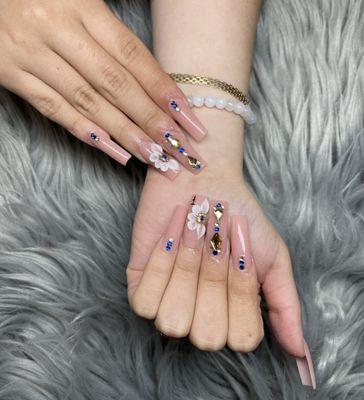 3D Nails with Diamonds