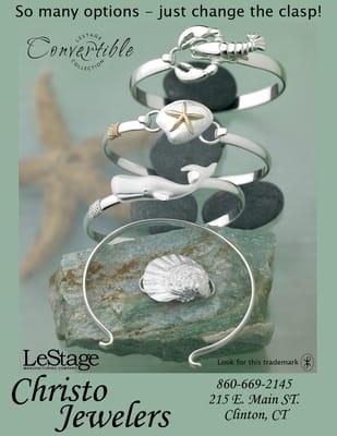 Lestage convertible bracelets are great. Over 300 interchangeable clasps and 4 different styles of bangles to choose from.