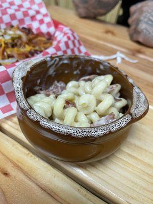 Mac and cheese and chilli cheese fries