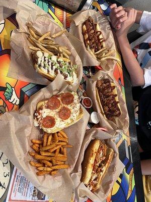 BBQ Pork Dog Eddie Spaghetti Dog Peppy Pizza Dog Meal Buff Daddy Dog