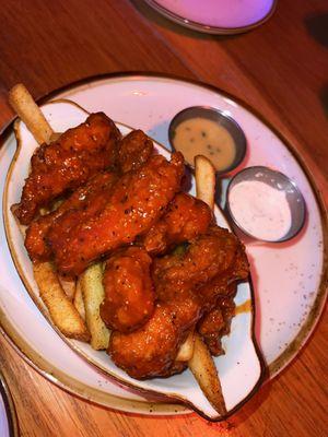 Spicy tenders and fries